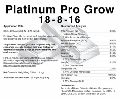 Platinum Pro Grow 18-8-16