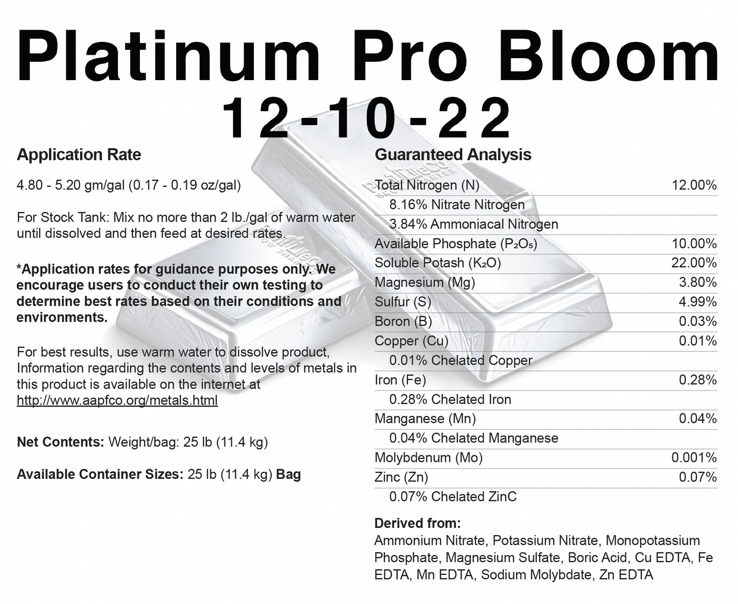 Platinum Pro Bloom 12-10-22