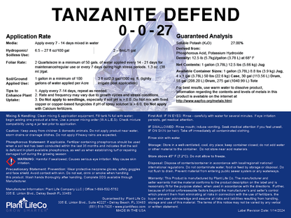 Tanzanite Defend 0-0-27